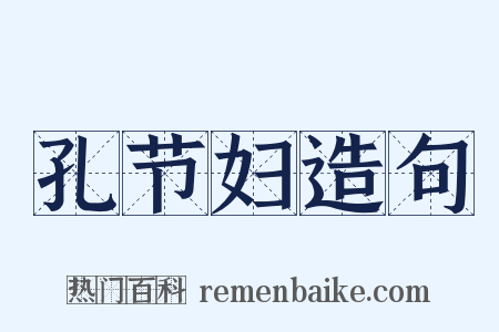 孔节妇造句是什么意思的图片